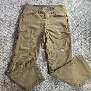 Eddie Bauer Men's Fleece Lined Cargo Pants Zip Pockets Size 30x30 Hiking Outdoor